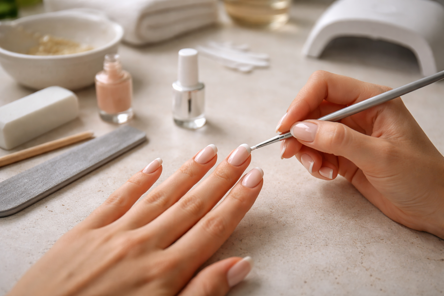 Fransk manicure: sådan laver du den selv (trin for trin, holdbarhed og fejl du skal undgå)